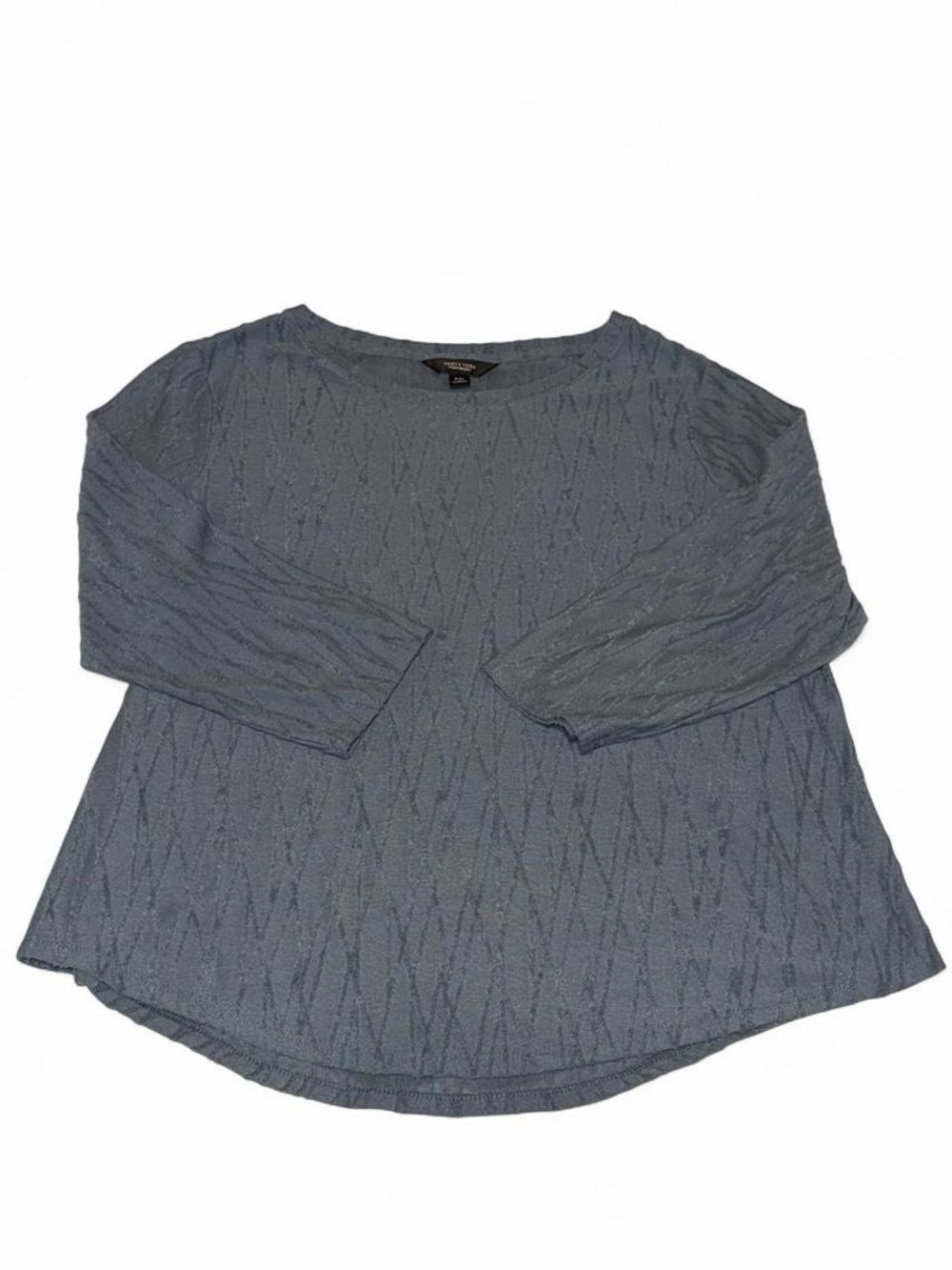 Simply Vera Vera Wang Textured Slate Blue Women's Knit Top Size XXL